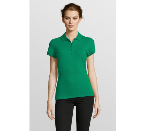 Рубашка поло женская People 210, ярко-зеленая