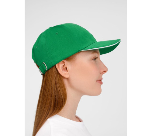 Бейсболка Buffalo, ярко-зеленая с белым