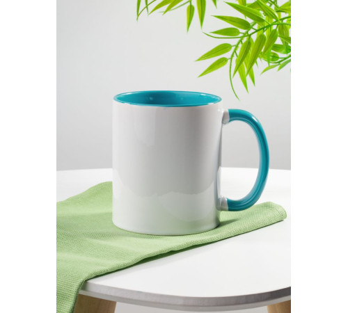 Кружка Promo Plus для сублимационной печати, бирюзовая