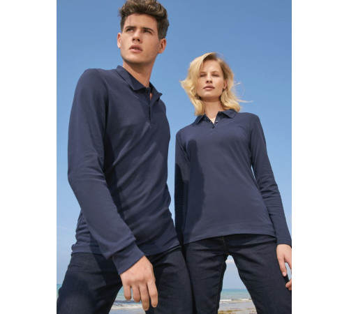 Рубашка поло женская с длинным рукавом Perfect LSL Women, темно-синяя