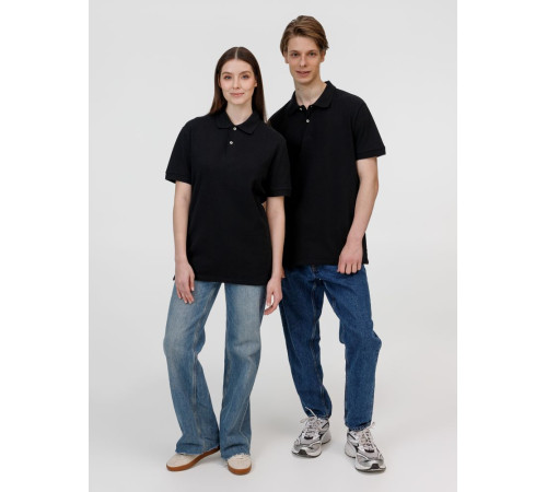 Рубашка поло унисекс Pacific, черная