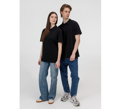 Рубашка поло унисекс Pulse, черная