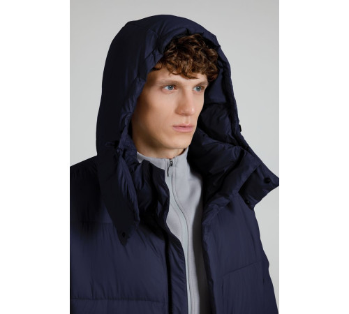 Пуховик унисекс Kapsula, темно-синий