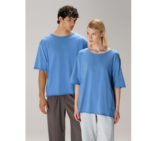 Футболка оверсайз унисекс Vozduh, синяя