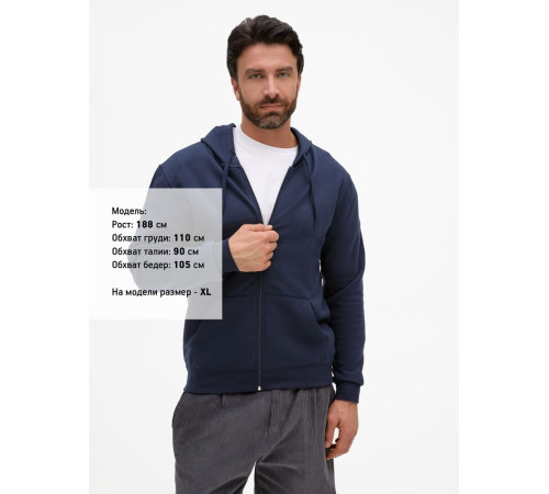 Толстовка унисекс Stone, темно-синяя