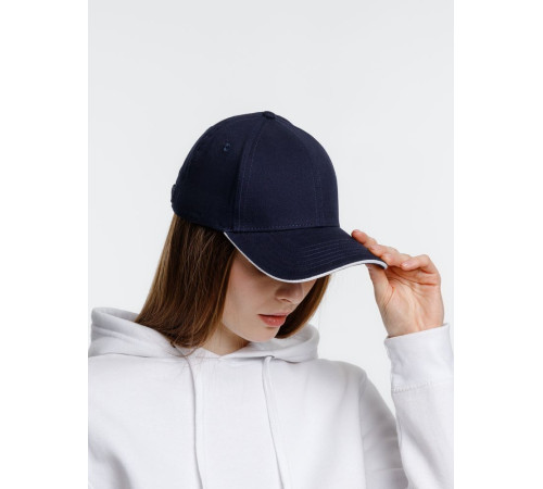 Бейсболка Spiker, темно-синяя с белым