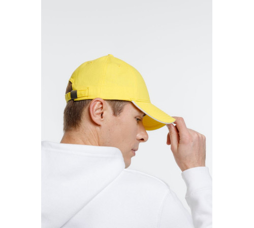 Бейсболка Spiker, желтая с белым