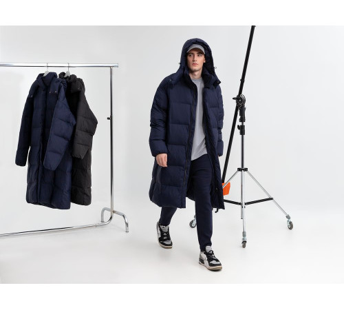 Пуховик унисекс Kapsula, темно-синий