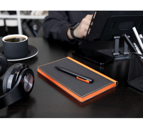 Ручка шариковая Inkolor, черная с темно-синим