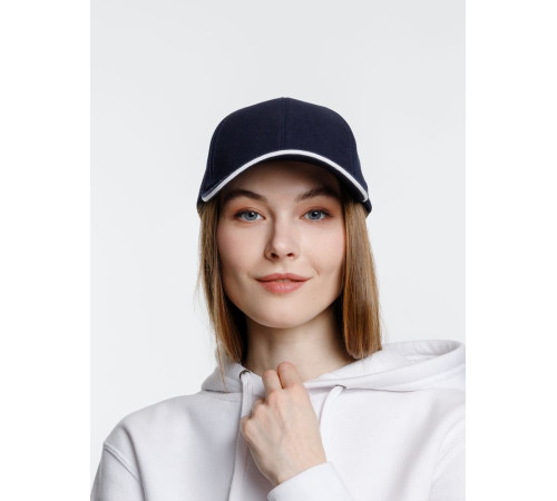 Бейсболка Spiker, темно-синяя с белым