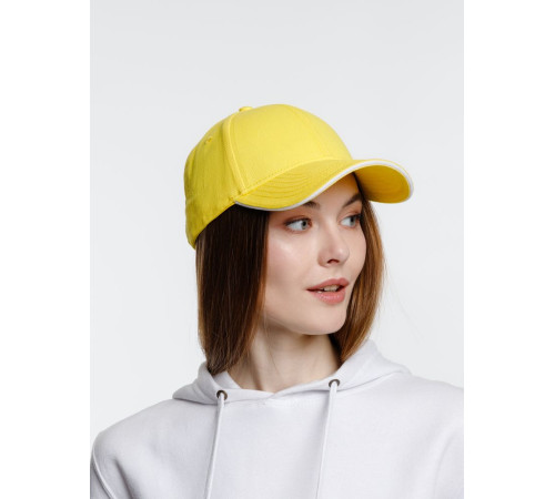 Бейсболка Spiker, желтая с белым