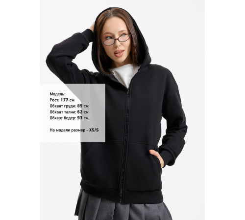 Толстовка унисекс оверсайз Sartoro, черная