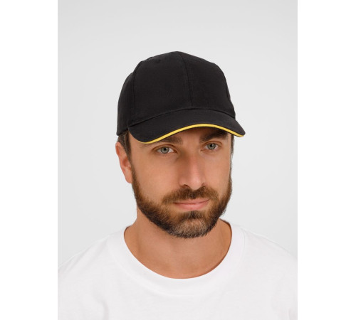 Бейсболка Buffalo, черная с желтым