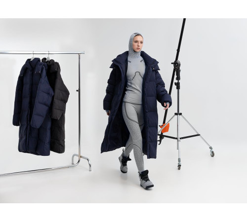 Пуховик унисекс Kapsula, темно-синий