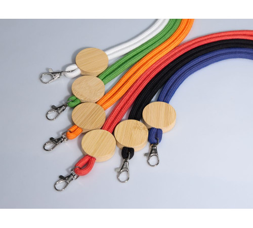 Шнурок для бейджа Tube Wood, черный