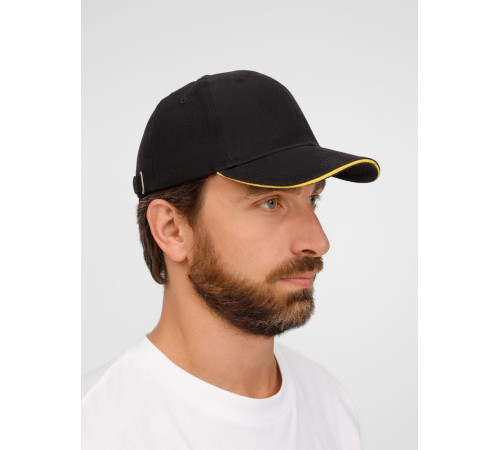 Бейсболка Buffalo, черная с желтым