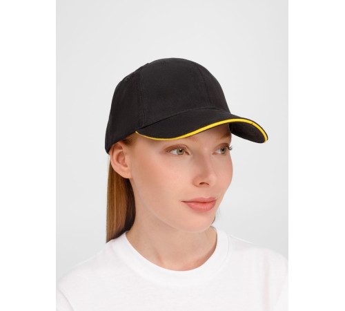 Бейсболка Buffalo, черная с желтым