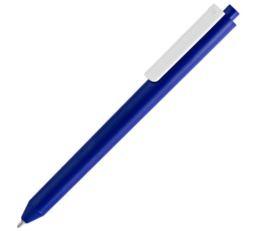 Ручка шариковая Pigra P03 Mat, темно-синяя с белым