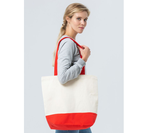 Холщовая сумка Shopaholic, красная