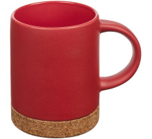 Кружка с пробковой подставкой Corky, красная