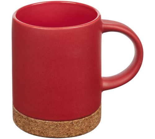 Кружка с пробковой подставкой Corky, красная