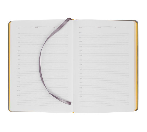 Ежедневник Spain Shall на заказ, недатированный, серый с желтым