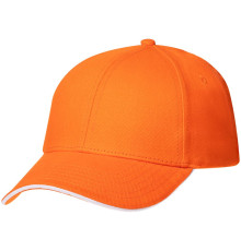 Бейсболка Spiker, оранжевая с белым