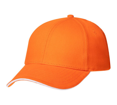 Бейсболка Spiker, оранжевая с белым