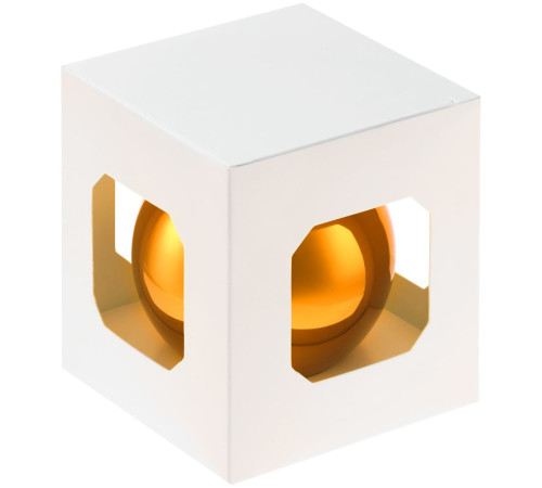 Елочный шар Finery Gloss, 8 см, глянцевый оранжевый