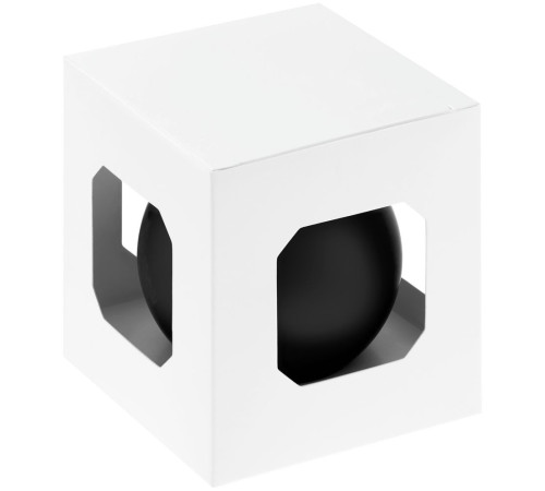 Елочный шар Finery Matt, 8 см, матовый черный