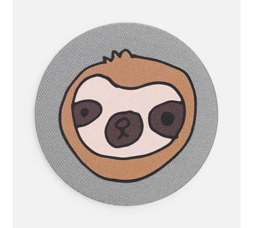 Наклейка тканевая Lunga Round, M, серая