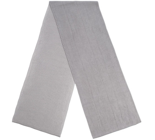 Шарф Nobilis, белый с серым