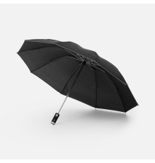 Зонт обратного сложения Norsken с фонариком, черный