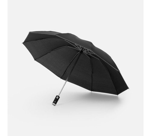 Зонт обратного сложения Norsken с фонариком, черный