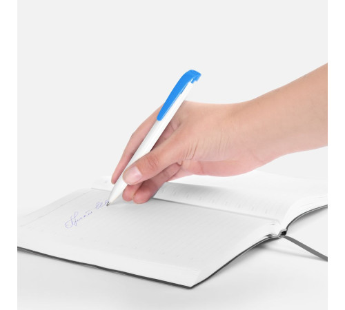 Ручка шариковая Favorite, белая с голубым