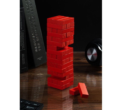 Игра «Деревянная башня мини», красная