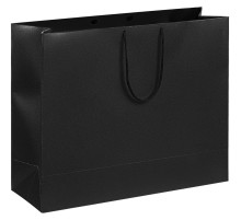 Пакет бумажный «Блеск», большой, черный
