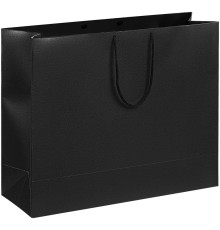 Пакет бумажный «Блеск», большой, черный