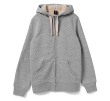 Толстовка унисекс на молнии Sherpa 280, серый меланж