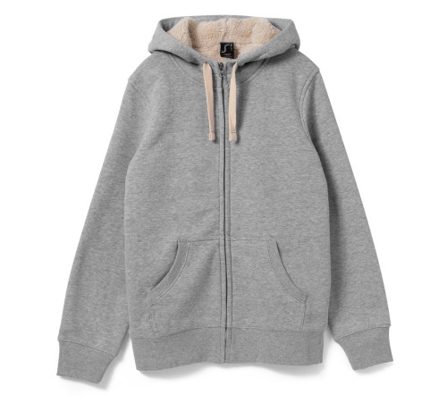 Толстовка унисекс на молнии Sherpa 280, серый меланж