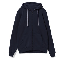 Толстовка на молнии с капюшоном Unit Siverga, темно-синяя