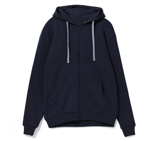 Толстовка на молнии с капюшоном Unit Siverga, темно-синяя