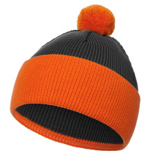 Шапка Snappy, темно-серая с оранжевым