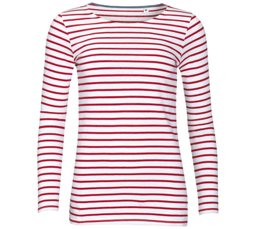 Футболка женская Marine Women, белая с красным