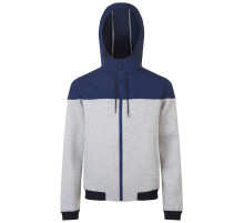 Куртка унисекс Voltage, серый меланж с темно-синим