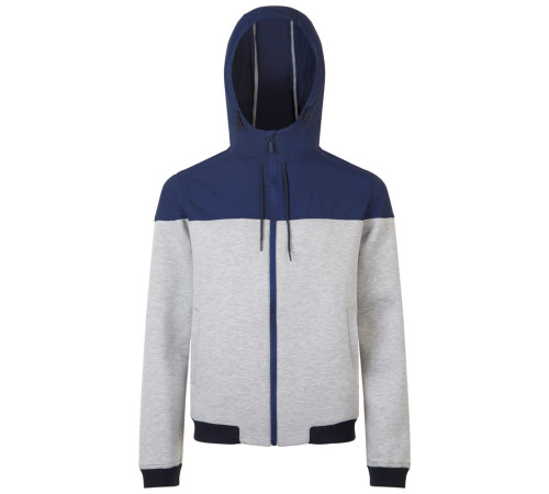 Куртка унисекс Voltage, серый меланж с темно-синим