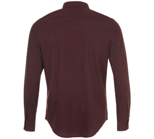 Рубашка мужская Becker Men, бордовая с белым