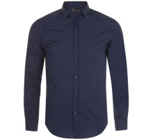 Рубашка мужская Becker Men, темно-синяя с белым