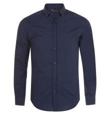 Рубашка мужская Becker Men, темно-синяя с белым