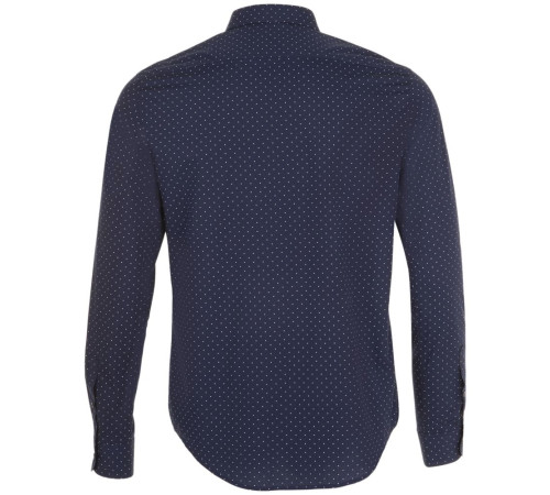 Рубашка мужская Becker Men, темно-синяя с белым